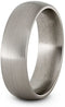 Satin Titanium 7mm Comfort-Fit Dome Wedding Band, Size 5.5