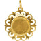 14k Yellow Gold St. Michael Medal with Filigree Frame