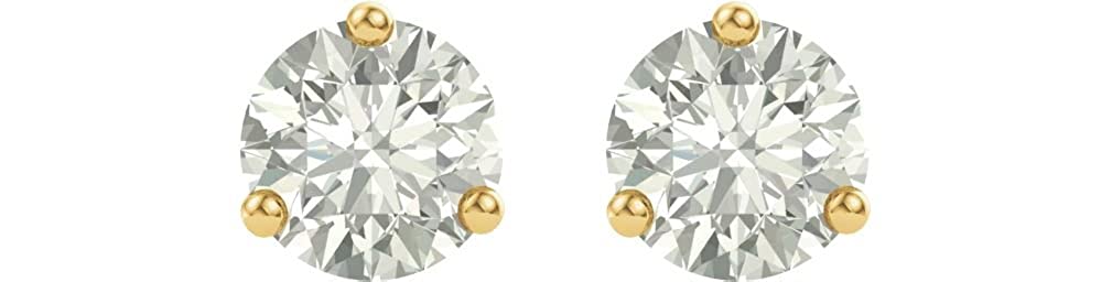 Charles & Colvard Forever One Moissanite Earrings, 14k Yellow Gold 5MM