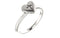 Heart with Cross Sterling Silver Slim Profile Ring