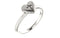 Heart with Cross Sterling Silver Slim Profile Ring, Size 6.5