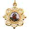 10k Yellow Gold St. Jude Framed Enamel Pendant (25.75x25.75MM)