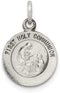 Sterling Silver Antiqued First Holy Communion Medal Pendant (16X12 MM)