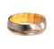 The Men's Jewelry Store (Unisex Jewelry) Titanium with Olive Wood Pinstripe 8mm Comfort Fit Olive Wood Wedding Band