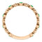 Genuine Emerald Beaded Ring, 14k Rose Gold