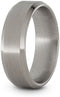 Satin Titanium 7mm Comfort-Fit Beveled Edge Wedding Band, Size 10.5