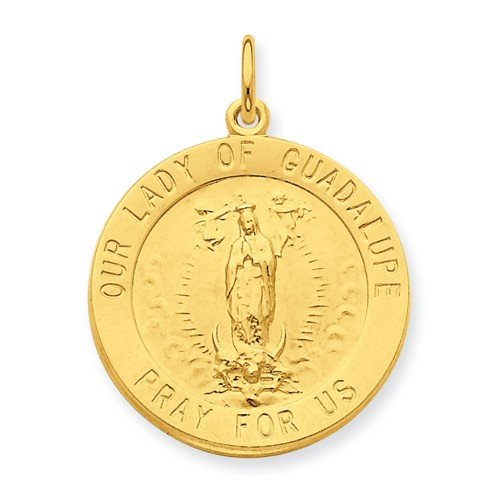 Sterling Silver and 24k Gold -plated Our Lady of Guadalupe Medal