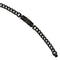 Men's Polished and Brushed Stainless Steel 10mm Black IP-Plated Link Bracelet, 9"