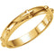 10k Yellow Gold 4mm Rosary Ring, Size 11.5