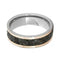 Dinosaur Bone, 18k Rose Gold 7mm Titanium Comfort-Fit Wedding Band