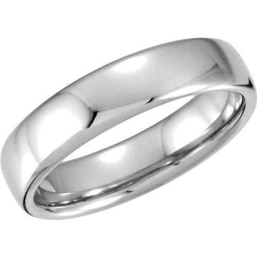 4.5mm 14k White Gold Euro-Style Light Comfort-Fit Wedding Band, Size 7.5