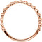 Granulated Bead Stackable 2.5mm 14k Rose Gold Ring