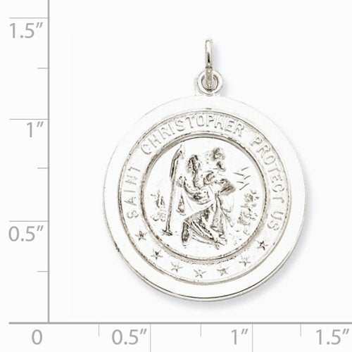 Sterling Silver St. Christopher Medal (30X25MM)