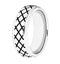 Men's Cobalt, Black Cross Hatch Design 8mm Comfort-Fit Band