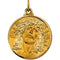 14k Yellow Gold Round Face of Jesus (Ecce Homo) Medal (21 MM)