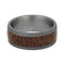 Leopard Wood 8mm Sandblasted Comfort-Fit Titanium Wedding Band