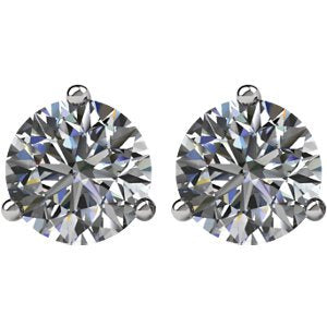 Diamond Stud Earrings, Rhodium Plated 14k White Gold (.25 Cttw, Color GH, Clarity I1)