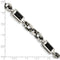 Men's Polished Stainless Steel 8mm Black-Plated Bracelet, 8.5 "