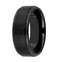 Men's Black Ceramic 8mm Comfort-Fit Pipe Edge Band