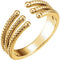 Granulated Bead Negative Space Ring, 14k Yellow Gold