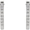 Diamond Hoop Earrings, 14K White Gold (1/5 Ctw, Color H-I , Clarity I1)