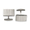 Stainless Steel Polished Laser Cut Design Rectangle Cuff Links