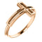 Embossed Cross 14k Rose Gold Ring