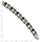 Men's Polished Stainless Steel 10mm Yellow IP-Plated And Black Rubber Bracelet, 8.75"