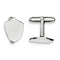 Rhodium-Plated Sterling Silver Bullet Back Cuff Links, 17X13MM