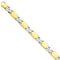 Men's Polished 14k Yellow and White Gold 11.5mm Link Bracelet, 9"