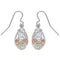 CZ Marquise Petite Leaf Earrings, Sterling Silver, 12k Green and Rose Gold Black Hills Gold Motif