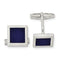 Sterling Silver Lapis Square Cuff Links