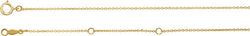 14k Yellow Gold Filled 1mm Solid Cable Chain Necklace, 18"