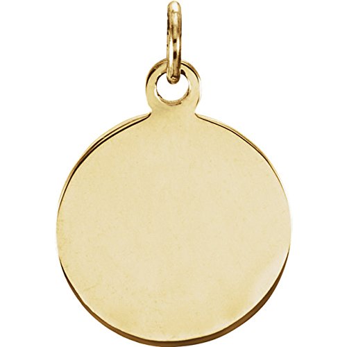 14k Yellow Gold Round Immaculate Conception Medal (15 MM)