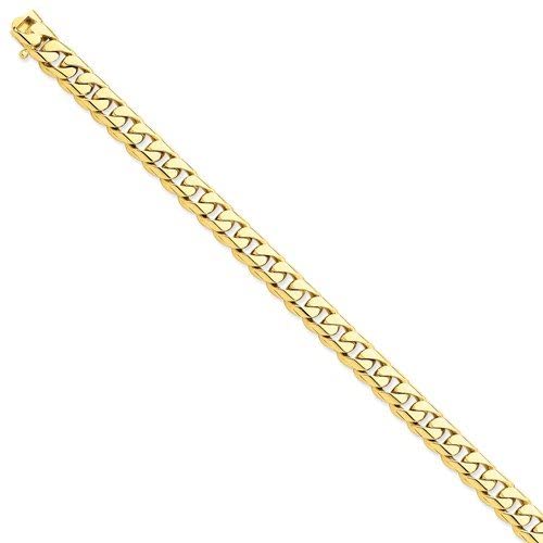 Men's 14k Yellow Gold 8.75mm Rounded Cuban Link Bracelet, 9 Inches