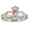 Claddagh Ring, Sterling Silver, 12k Green and Rose Gold Black Hills Gold Motif