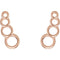 Geometric Ear Climbers,14k Rose Gold