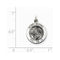 Sterling Silver Antiqued Saint Michael Medal Charm Pendant (20X15 MM)