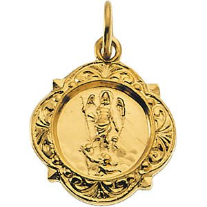 14k Yellow Gold St. Raphael Medal (12.14x12.09MM)