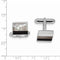 Rhodium-Plated Sterling Silver Onyx, White/Grey Mother Of Pearl Cuff Links, 19.6X18.5MM