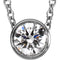 Diamond Solitaire Platinum Pendant Necklace, 18" (1/3 Cttw)