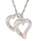 Heart Pendant Necklace, Sterling Silver, 12k Green and Rose Gold Black Hills Gold Motif, 18''