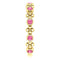 Genuine Pink Tourmaline Beaded Ring, 14k Yellow Gold