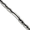 Men's Polished Stainless Steel 9mm Black Enamel Bracelet, 8.5"