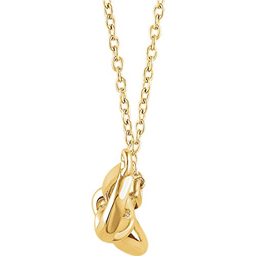 Slim-Profile Bow Necklace in 14k Yellow Gold, 18"