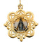 10k Yellow Gold Milagrosa Framed Enamel Pendant (25.75x25.75 MM)