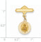 14k Yellow Gold St. Lucy Medal Pin (25X17MM)