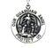 Sterling Silver Guardian Angel Medal Key Chain