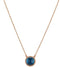 14k Rose Gold 6.35 Ct London Blue Topaz Necklace, 18"