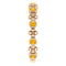 Genuine Citrine Beaded Ring, 14k Rose Gold